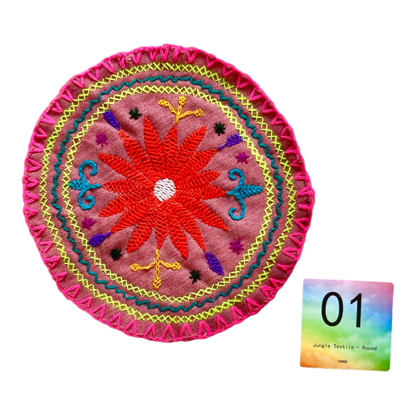 Textil « AYA SHIPIBO » Muster 1 rund ca 16 - 20 cm