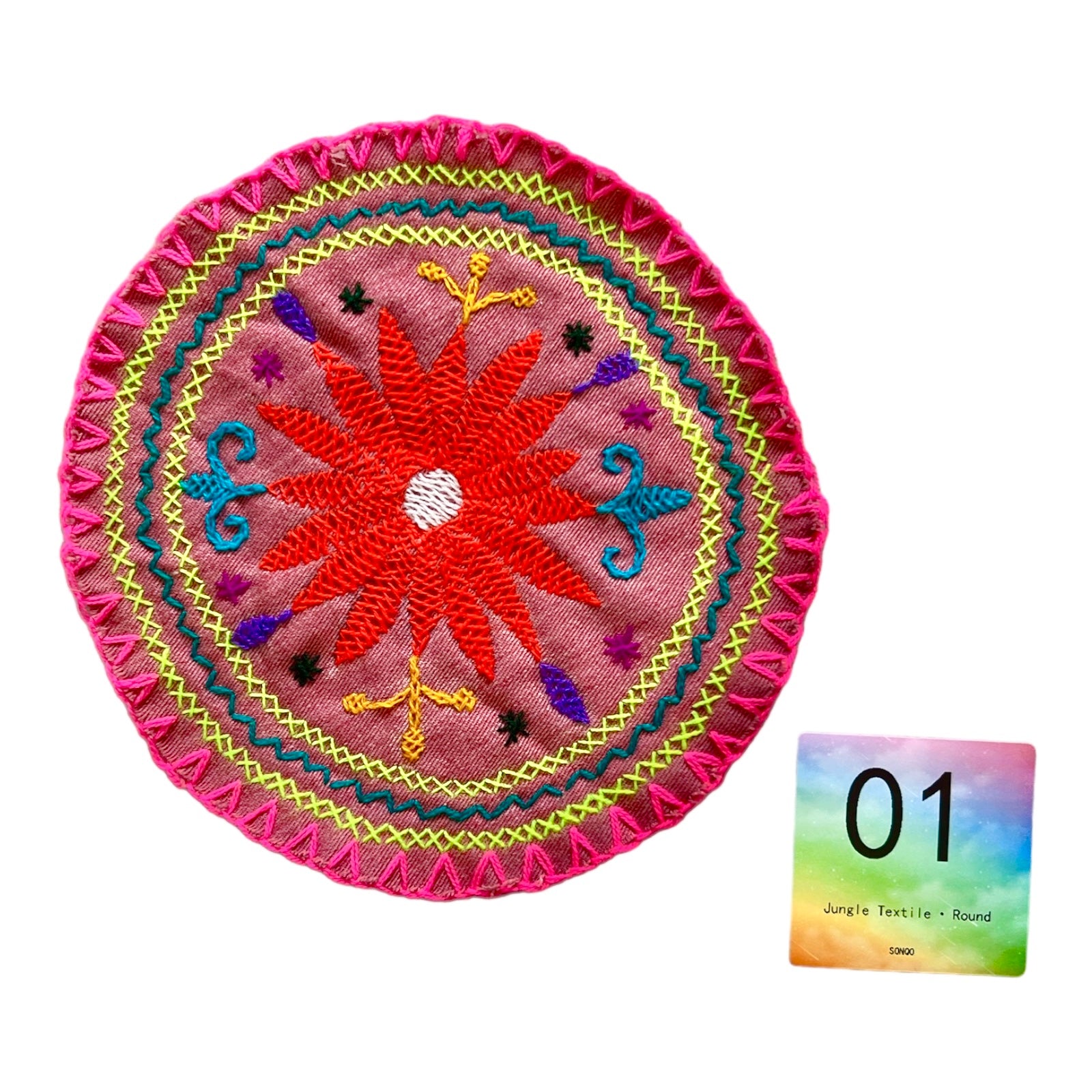 Textil « AYA SHIPIBO » Muster 1 rund ca 16 - 20 cm