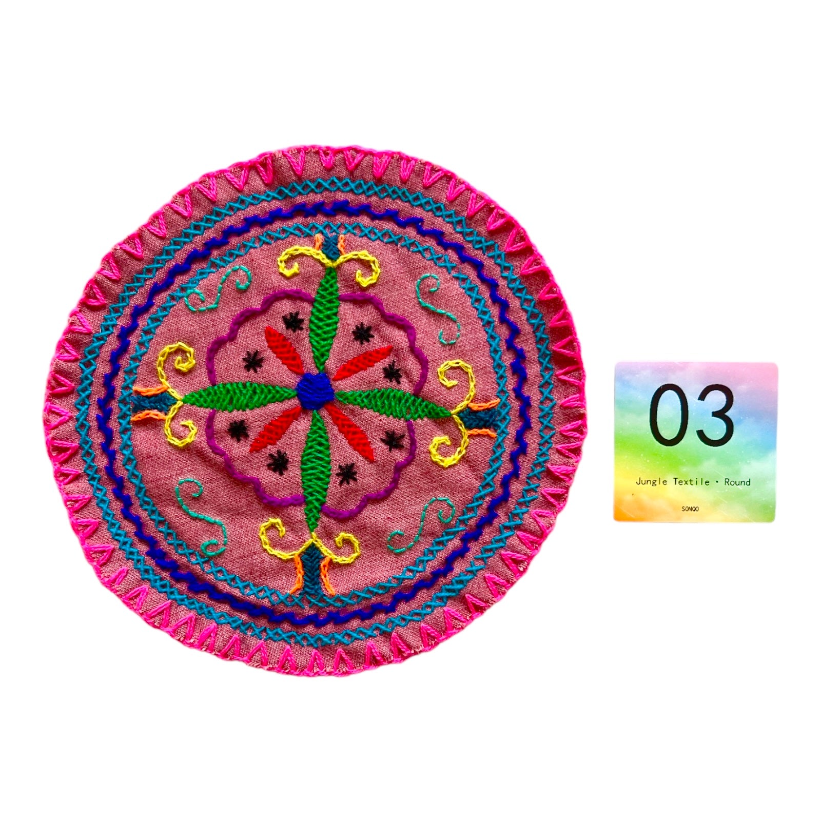 Textil « AYA SHIPIBO » Muster 3 rund ca 16 - 20 cm