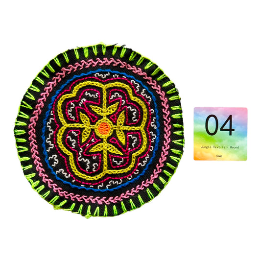Textil « AYA SHIPIBO » Muster 4 rund ca 16 - 20 cm